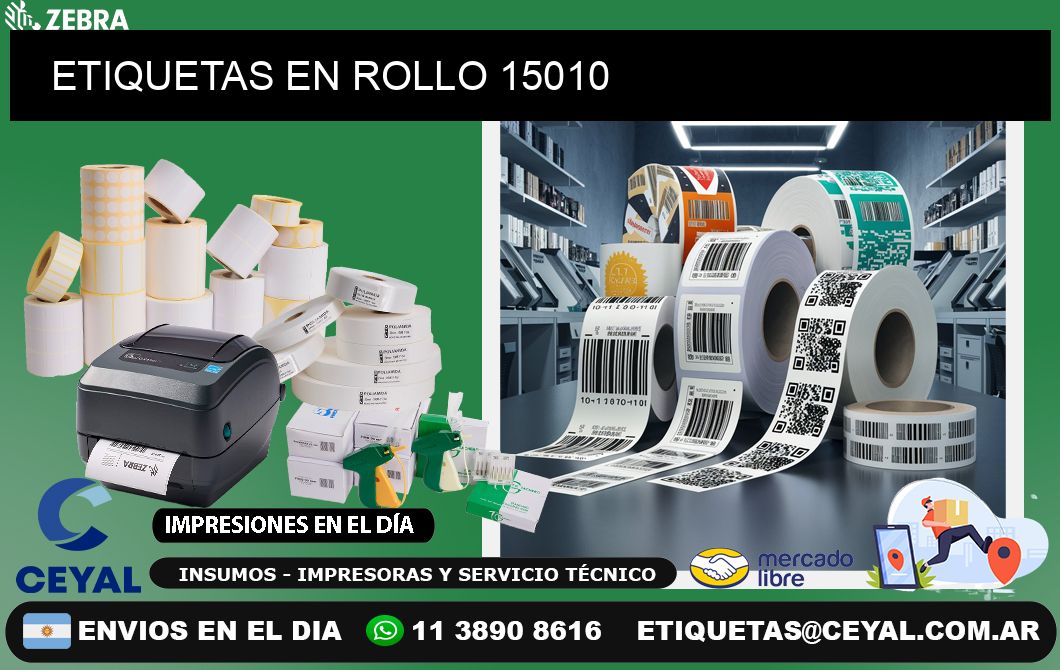 ETIQUETAS EN ROLLO 15010