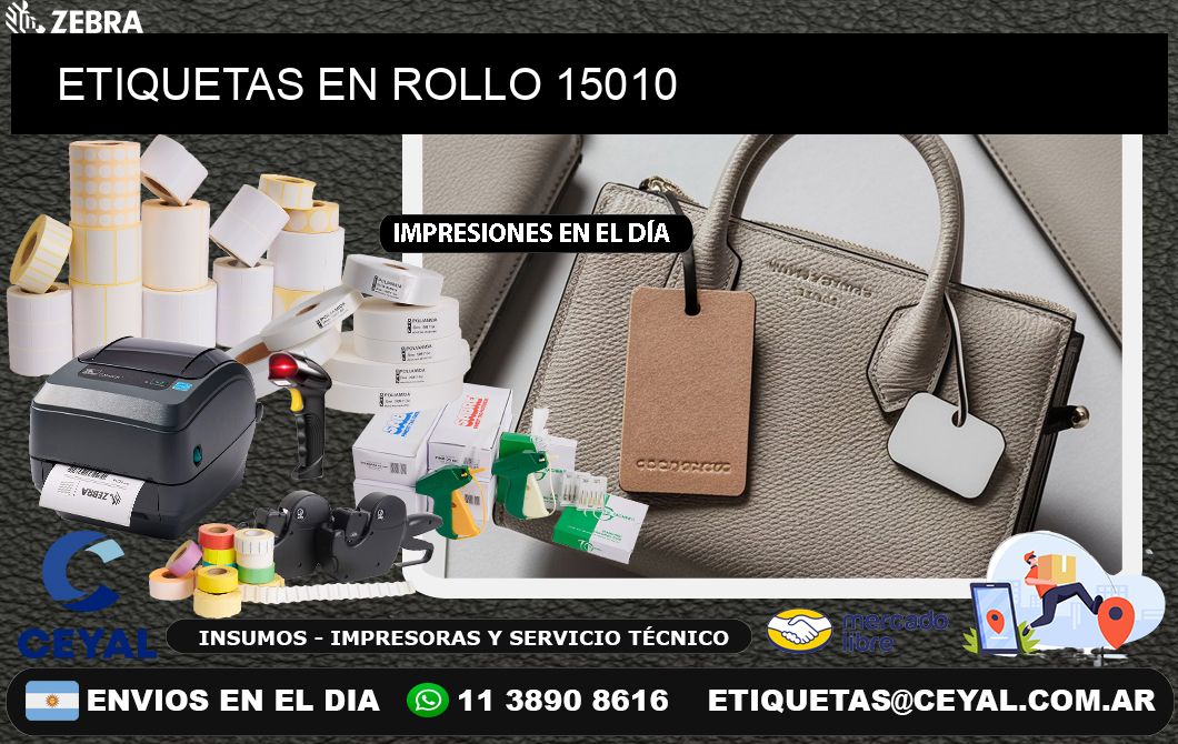 ETIQUETAS EN ROLLO 15010