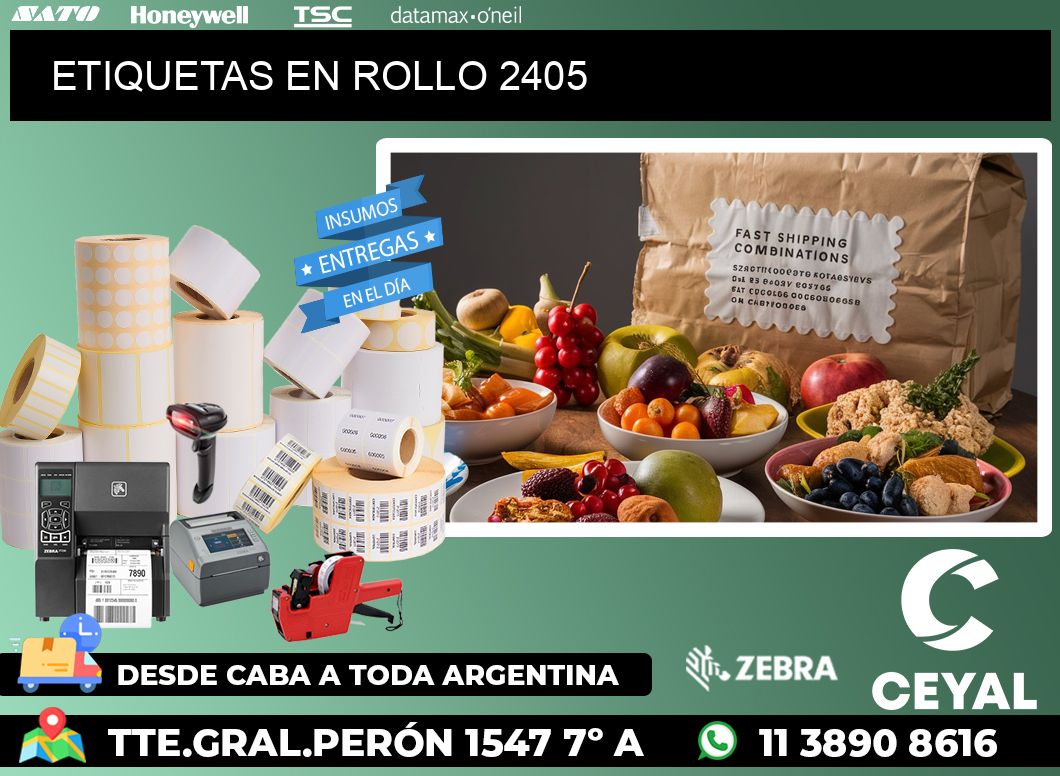 ETIQUETAS EN ROLLO 2405