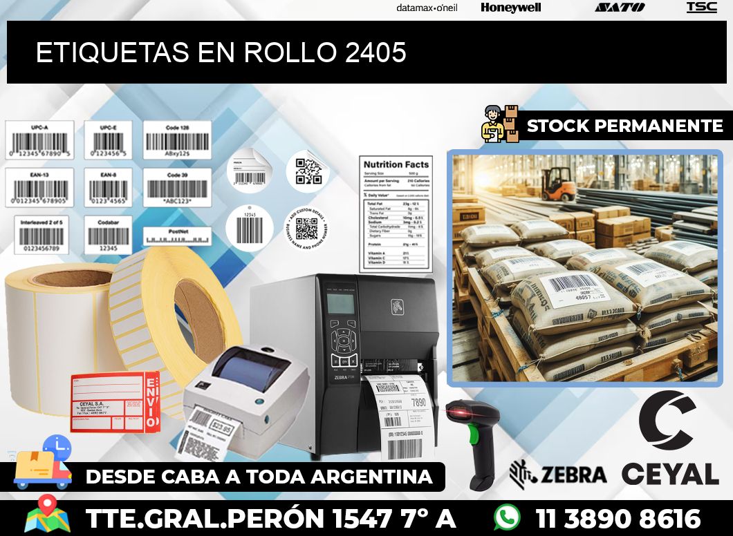 ETIQUETAS EN ROLLO 2405