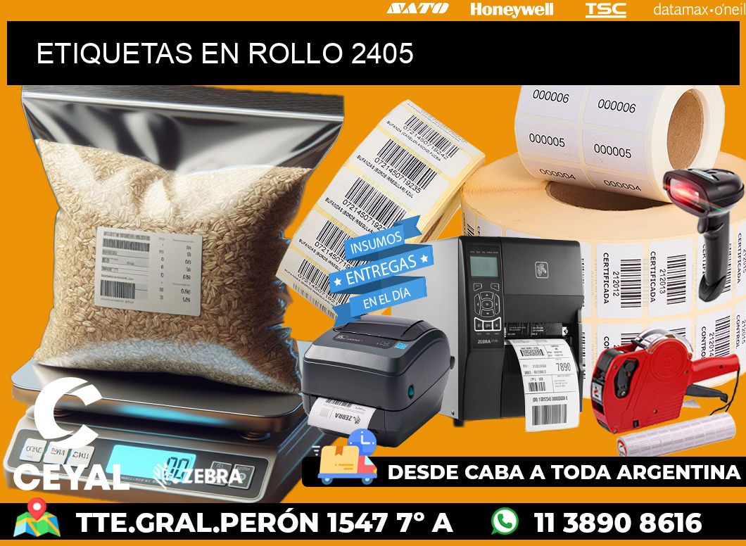 ETIQUETAS EN ROLLO 2405