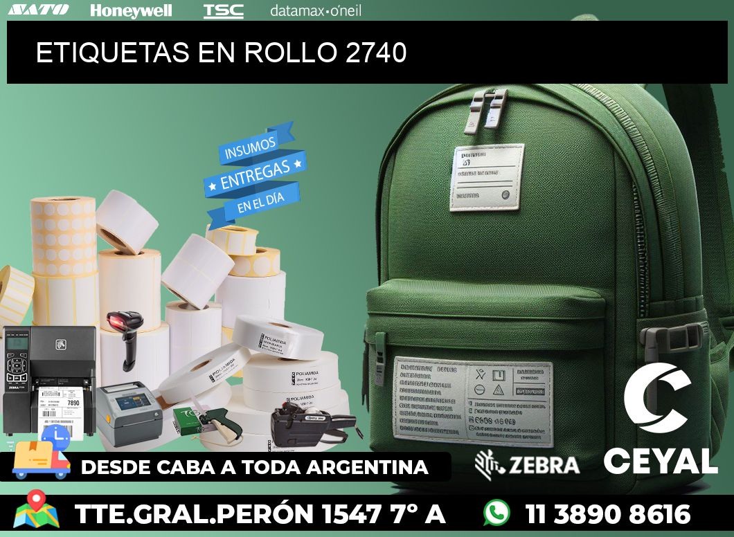 ETIQUETAS EN ROLLO 2740