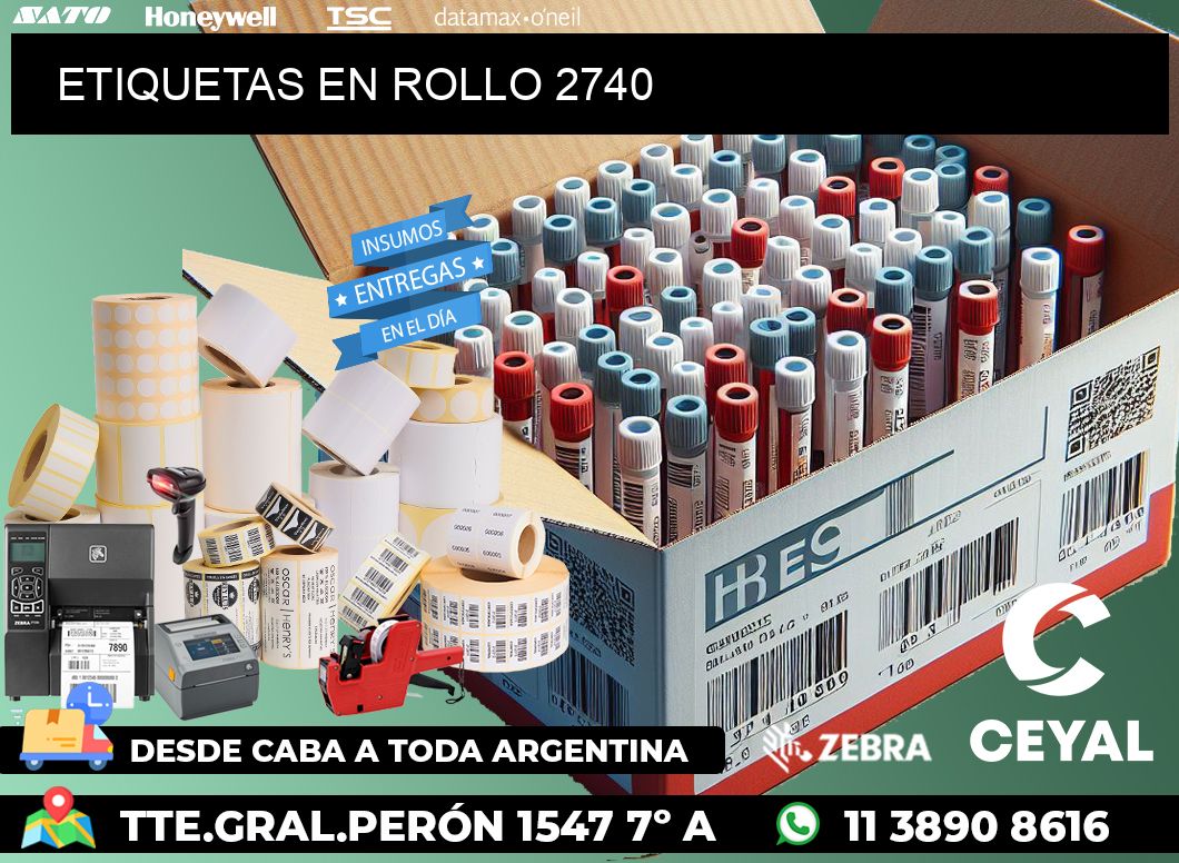 ETIQUETAS EN ROLLO 2740