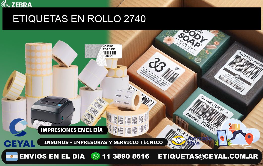 ETIQUETAS EN ROLLO 2740