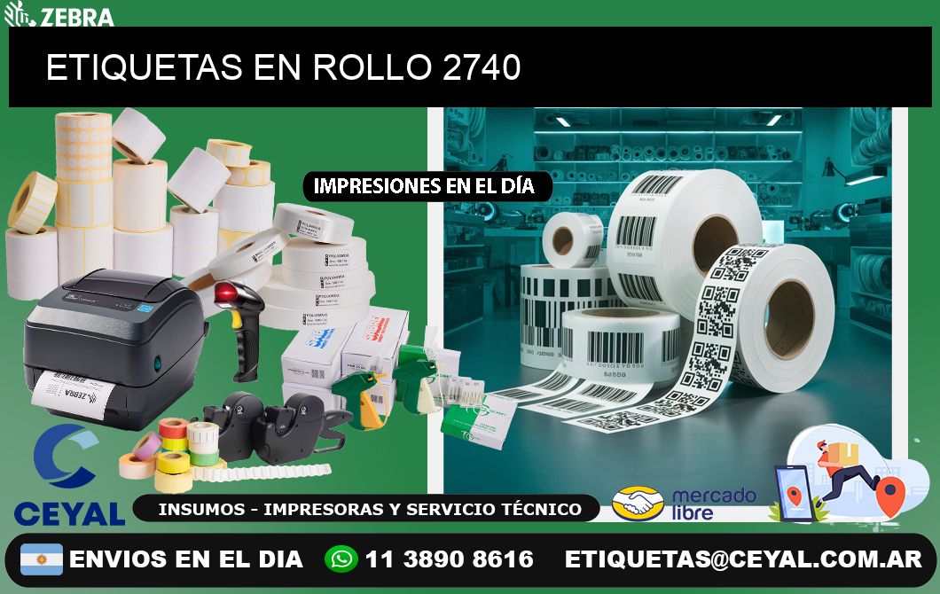 ETIQUETAS EN ROLLO 2740