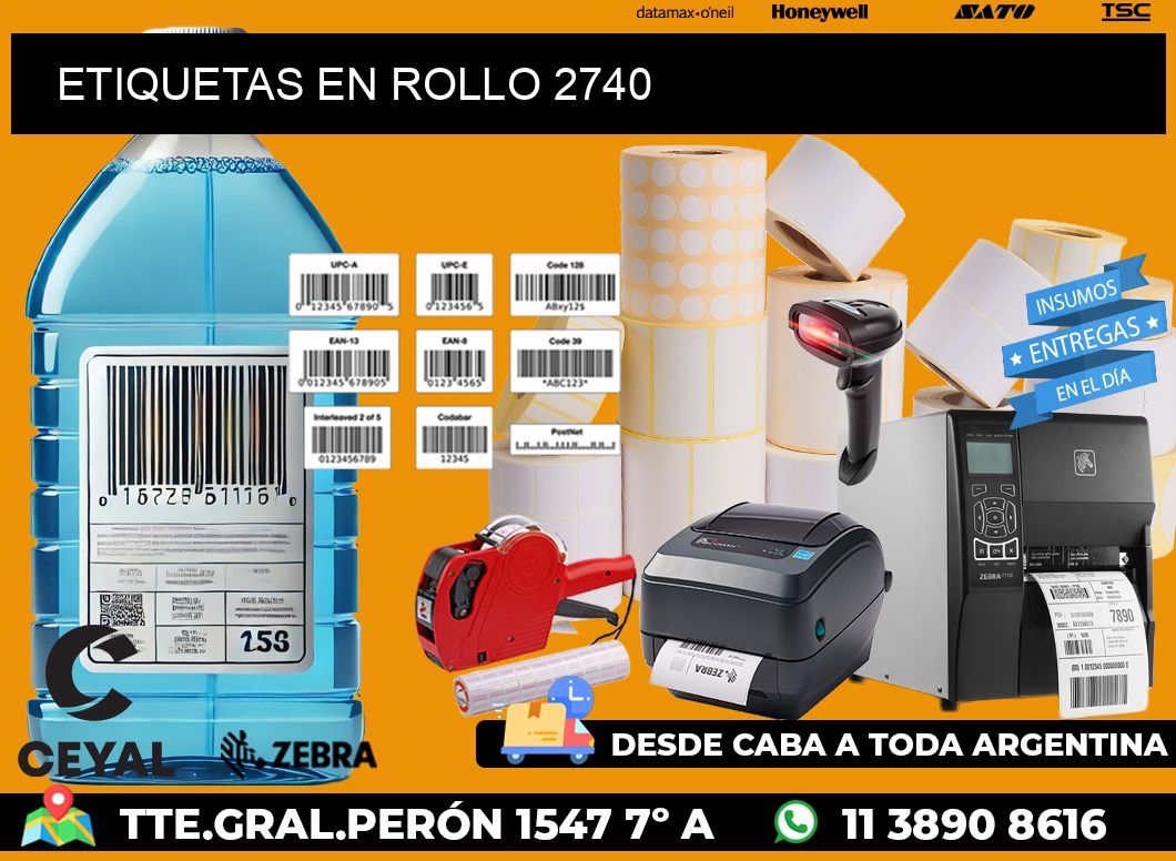 ETIQUETAS EN ROLLO 2740