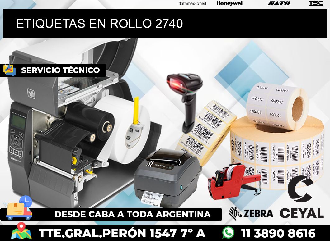 ETIQUETAS EN ROLLO 2740