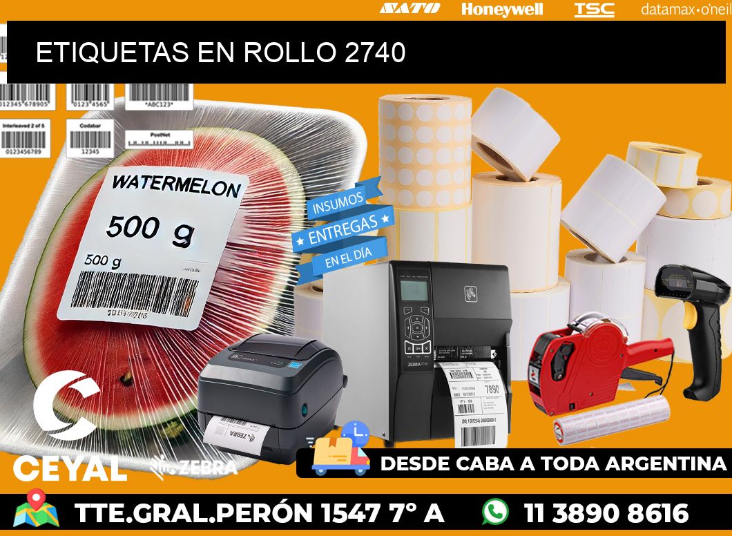 ETIQUETAS EN ROLLO 2740