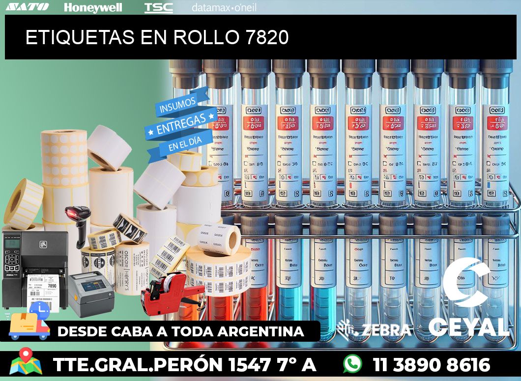 ETIQUETAS EN ROLLO 7820