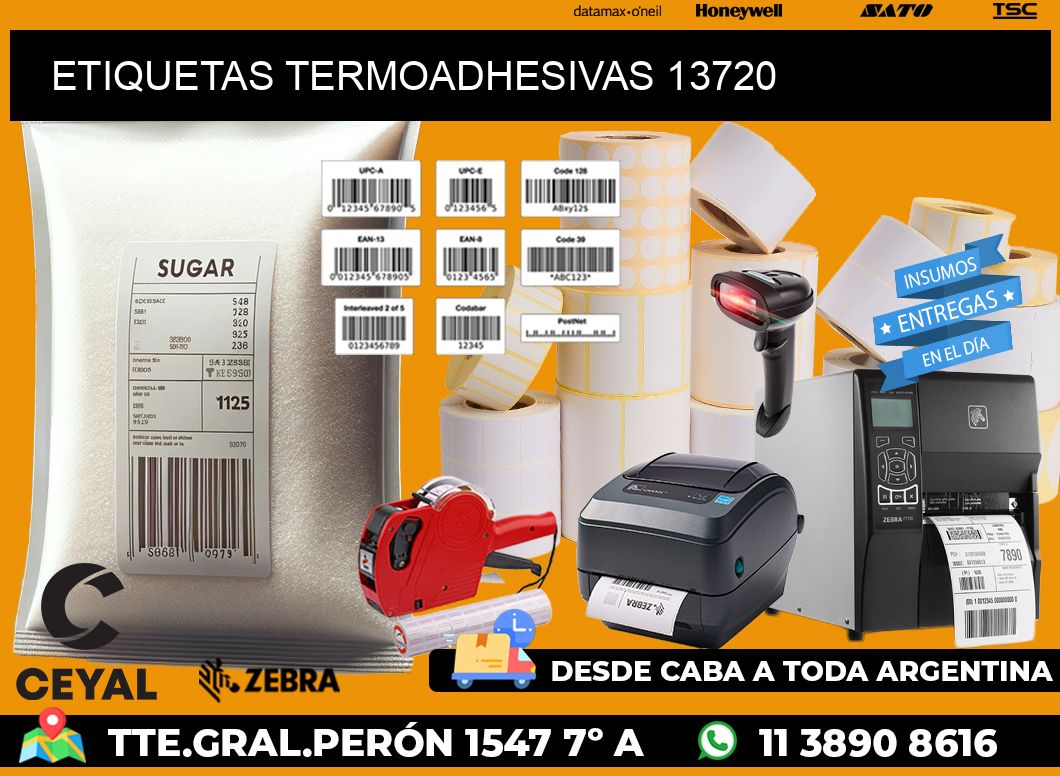 ETIQUETAS TERMOADHESIVAS 13720