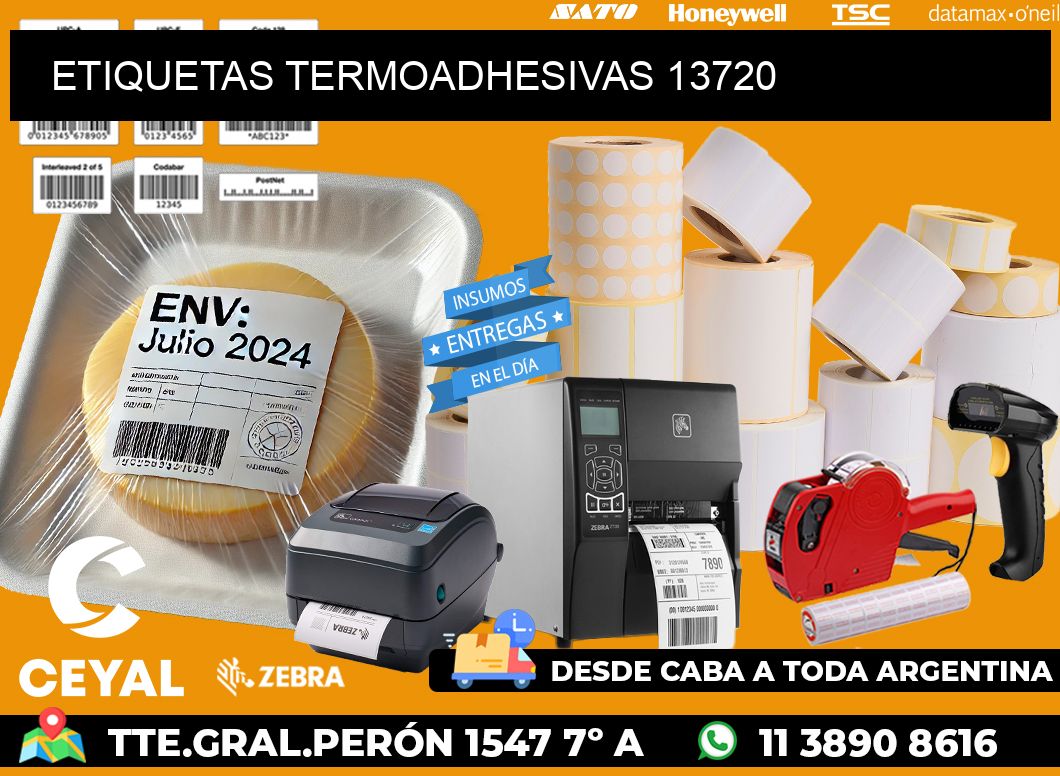 ETIQUETAS TERMOADHESIVAS 13720