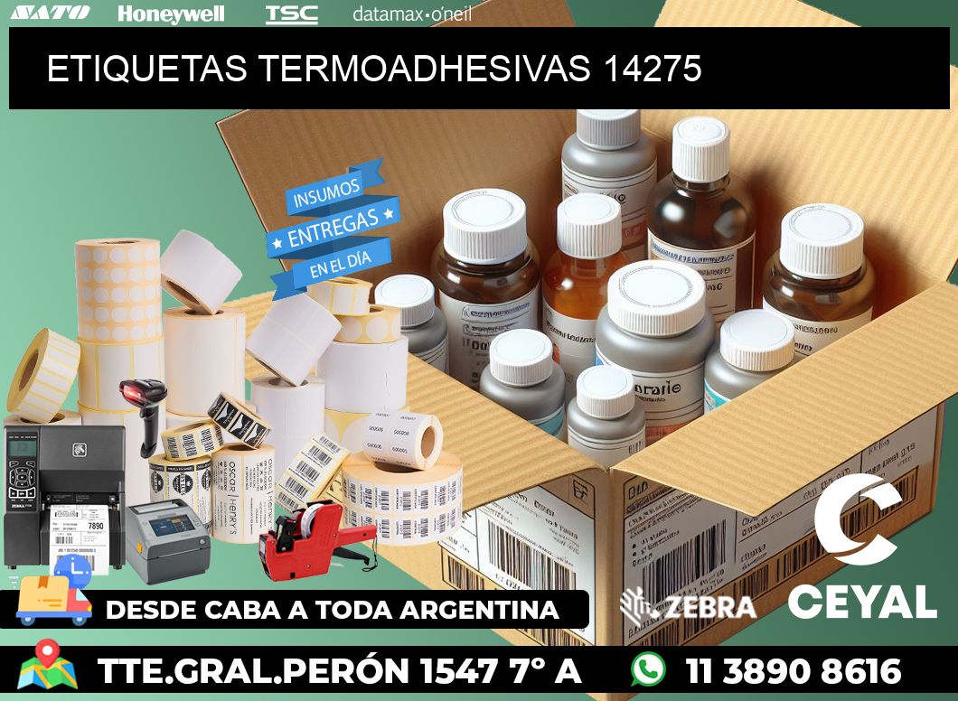 ETIQUETAS TERMOADHESIVAS 14275