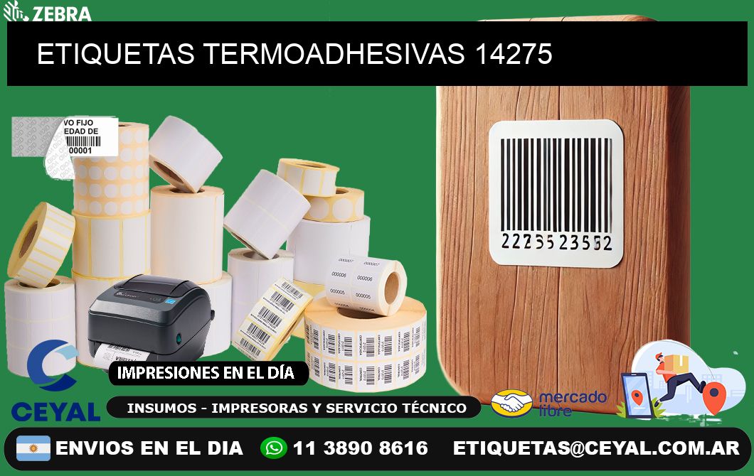 ETIQUETAS TERMOADHESIVAS 14275