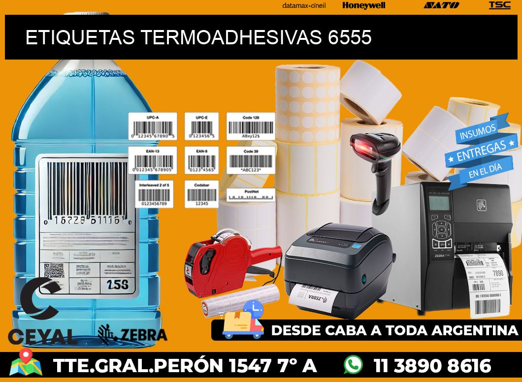 ETIQUETAS TERMOADHESIVAS 6555