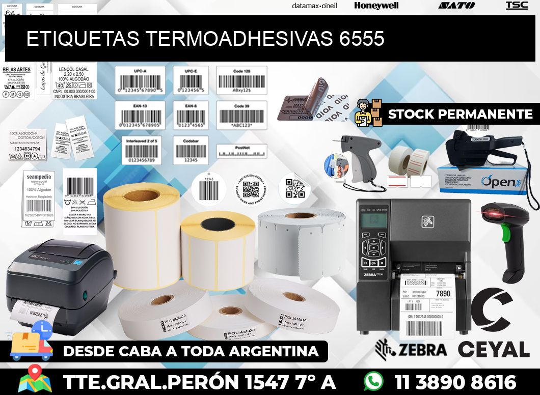 ETIQUETAS TERMOADHESIVAS 6555