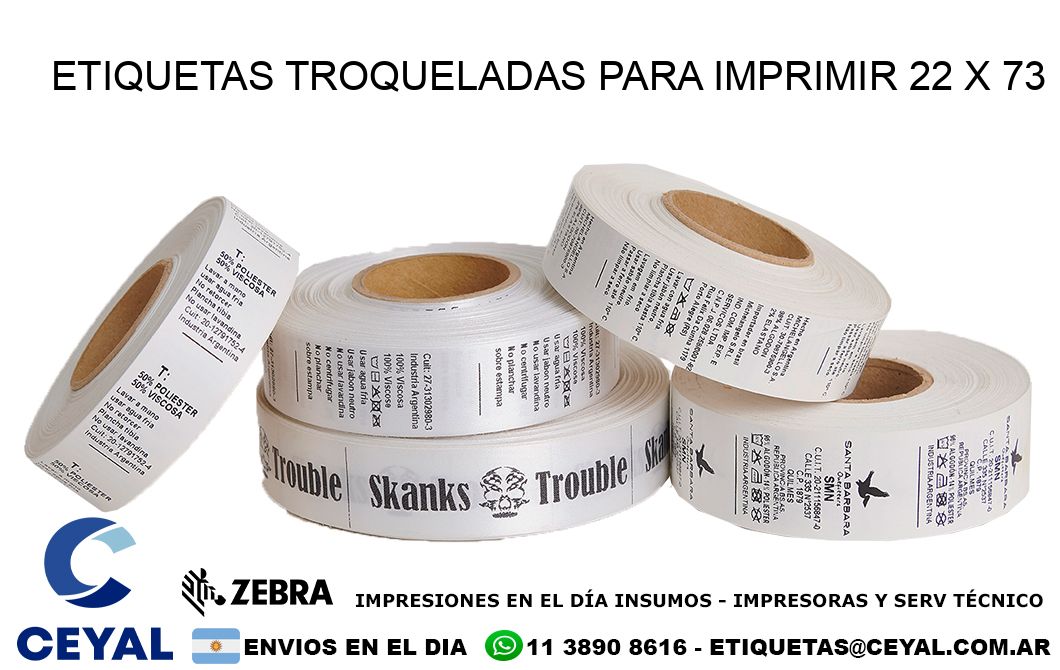 ETIQUETAS TROQUELADAS PARA IMPRIMIR 22 x 73