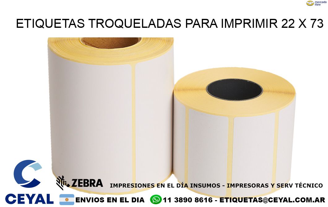 ETIQUETAS TROQUELADAS PARA IMPRIMIR 22 x 73