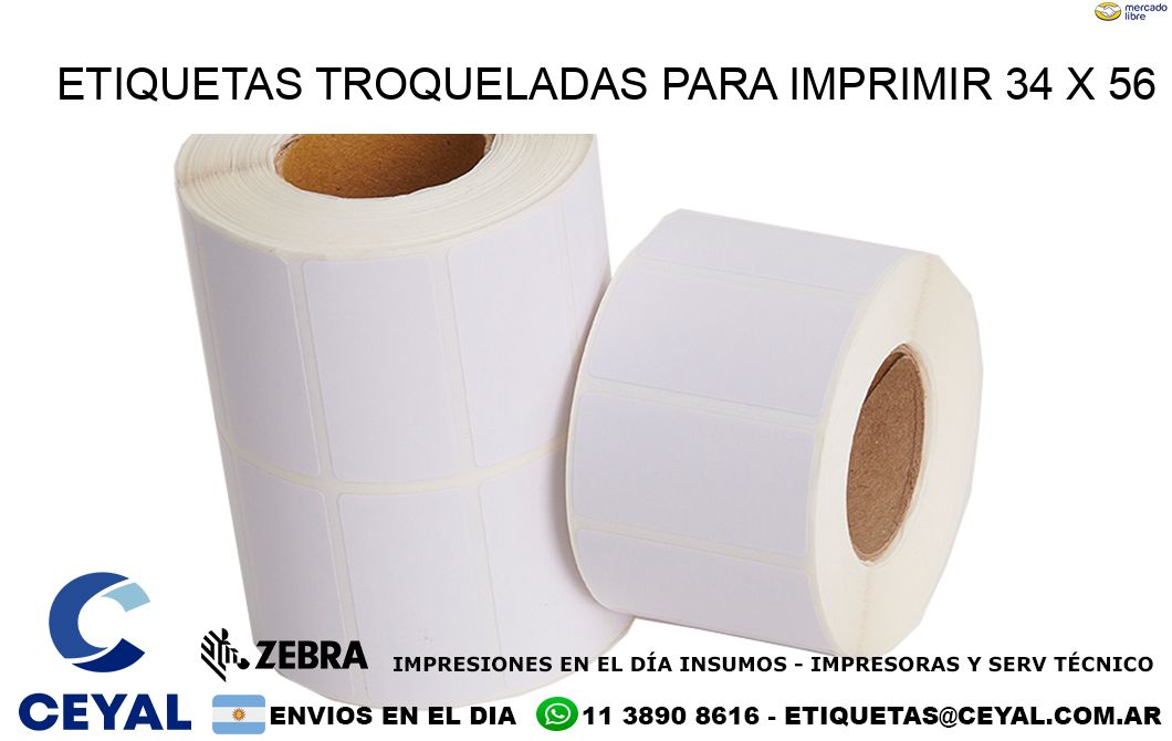 ETIQUETAS TROQUELADAS PARA IMPRIMIR 34 x 56