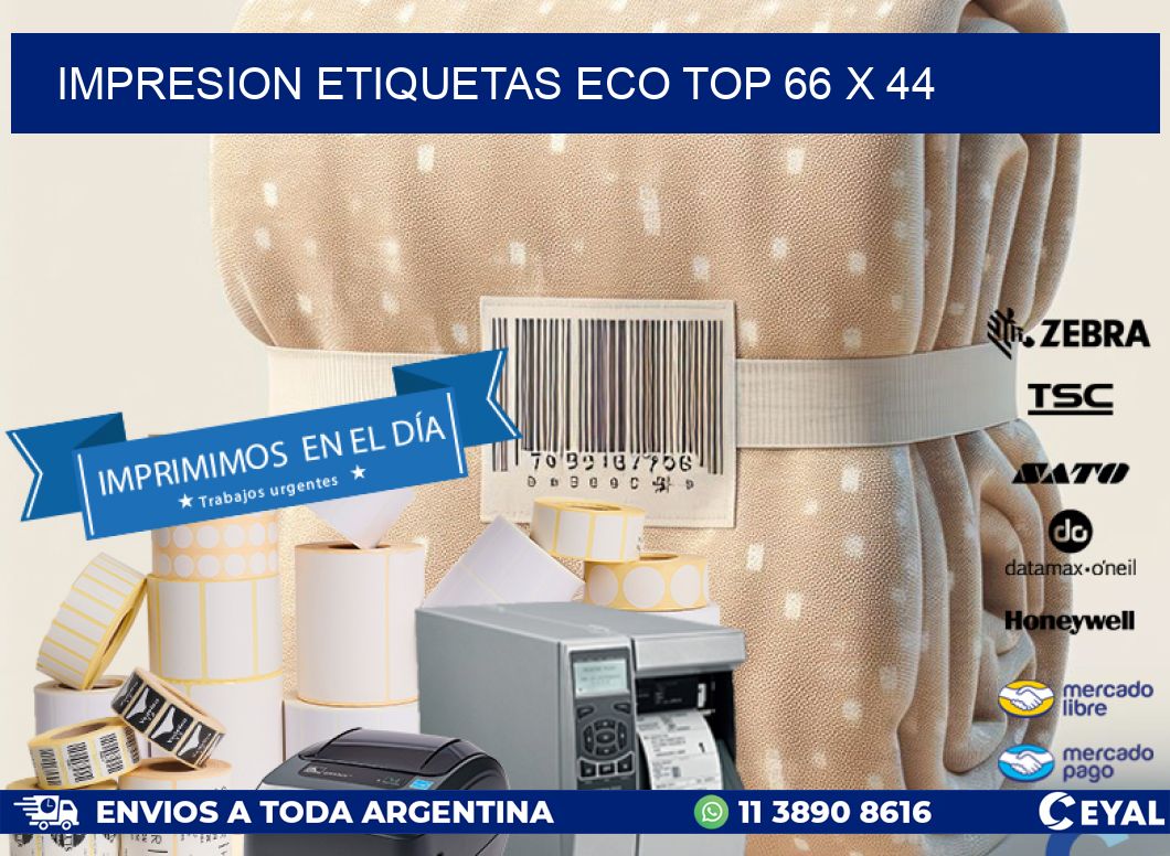 IMPRESION ETIQUETAS ECO TOP 66 x 44