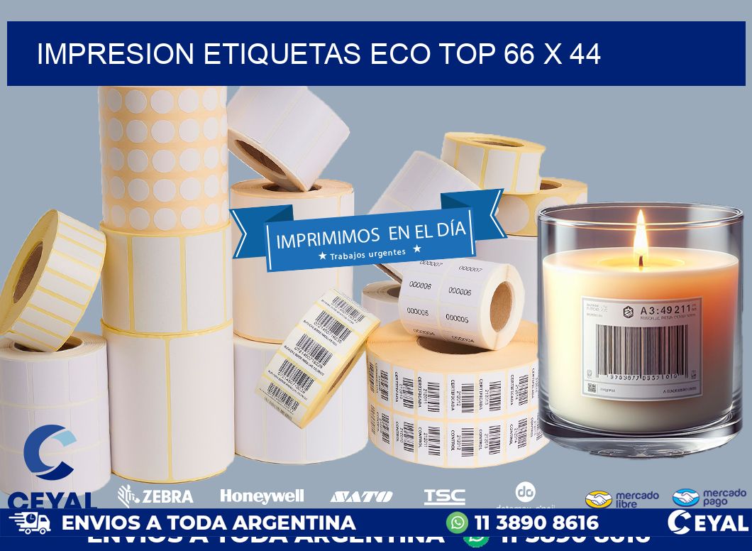 IMPRESION ETIQUETAS ECO TOP 66 x 44