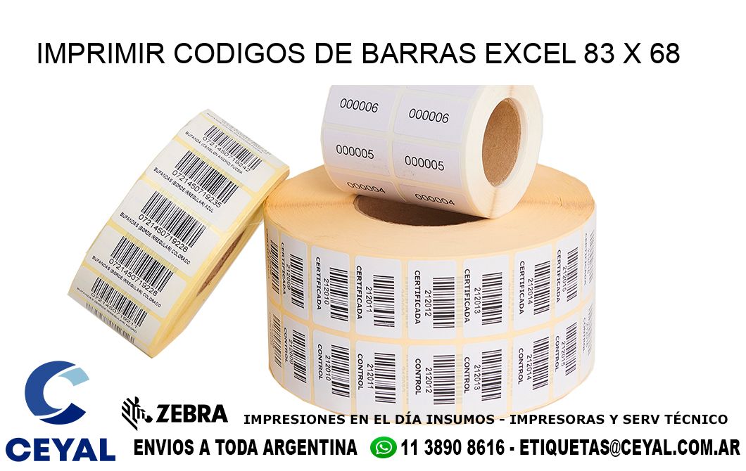 IMPRIMIR CODIGOS DE BARRAS EXCEL 83 x 68