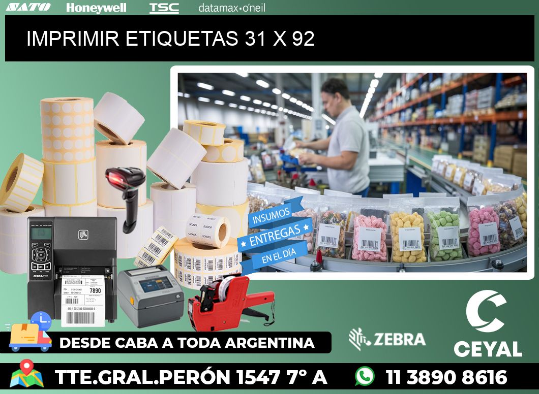 IMPRIMIR ETIQUETAS 31 x 92