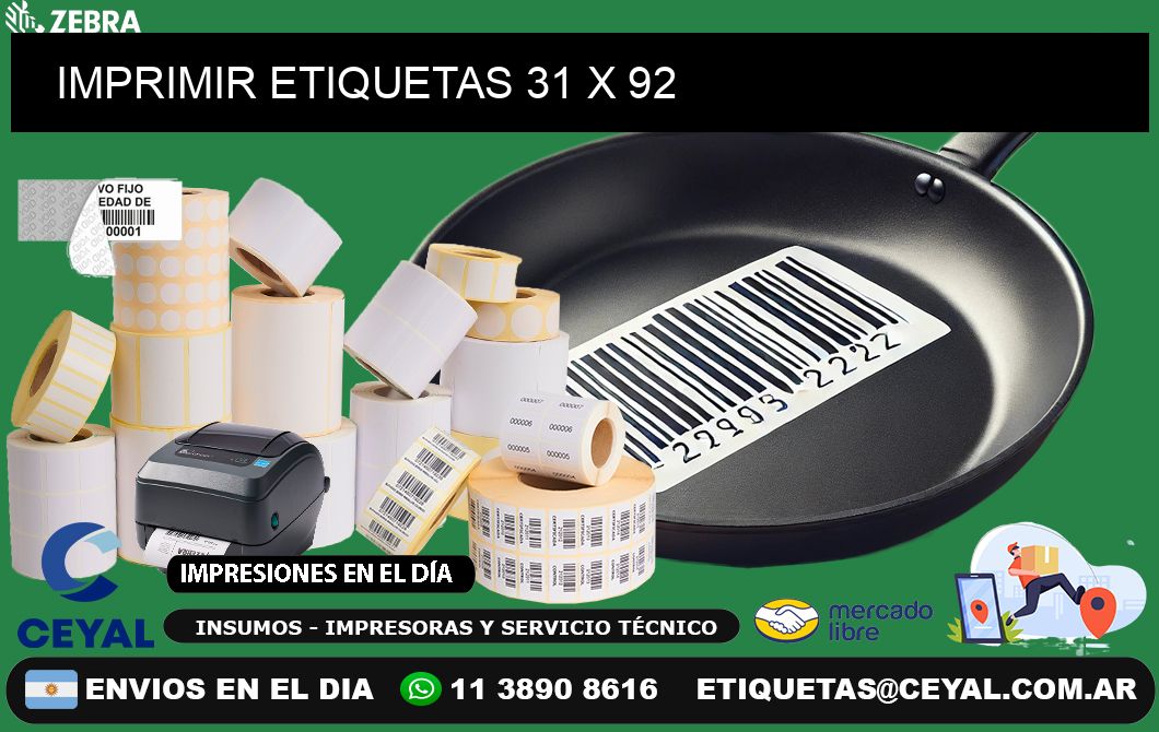 IMPRIMIR ETIQUETAS 31 x 92