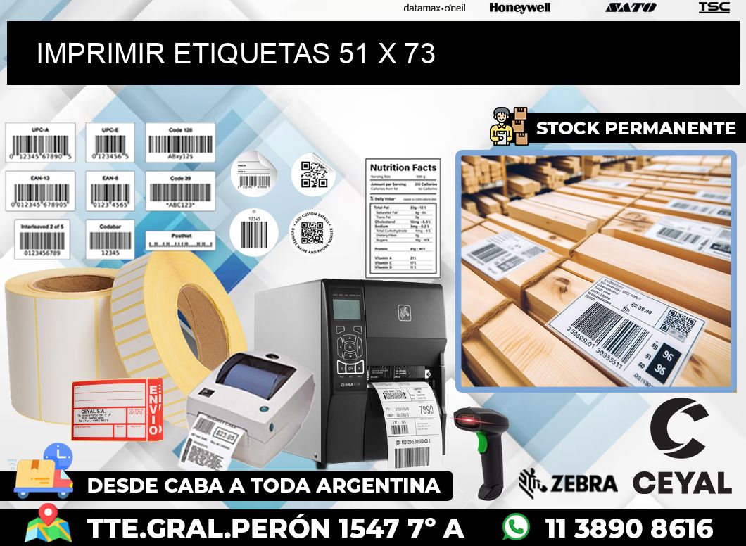 IMPRIMIR ETIQUETAS 51 x 73