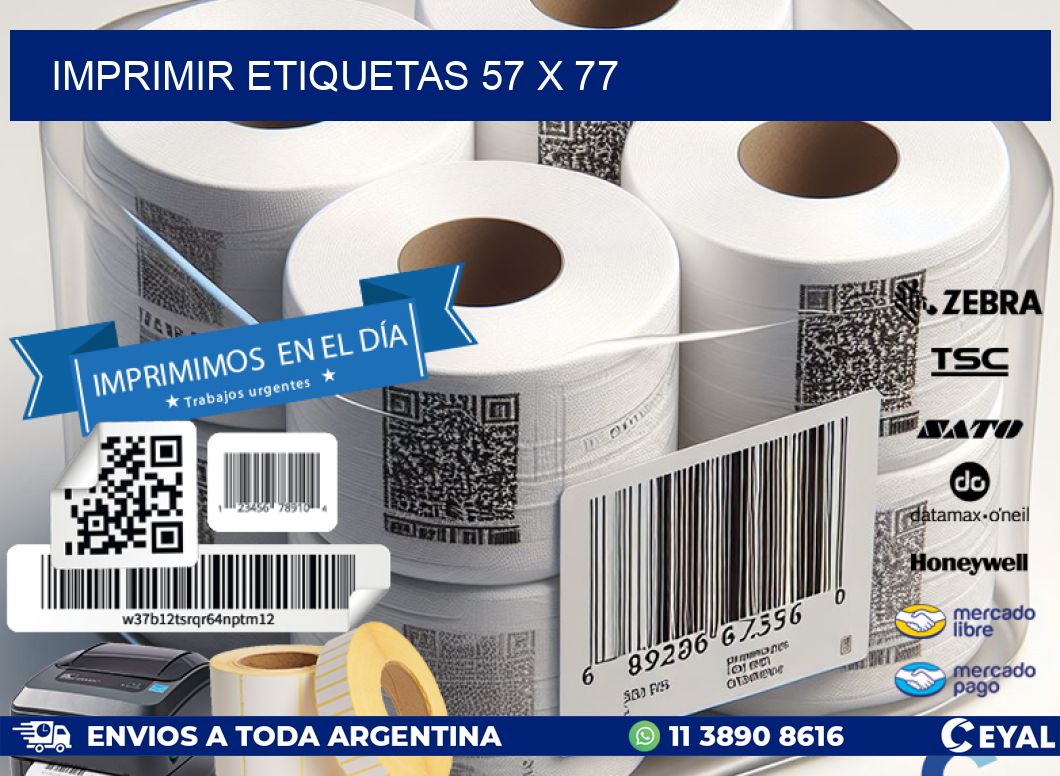 IMPRIMIR ETIQUETAS 57 x 77