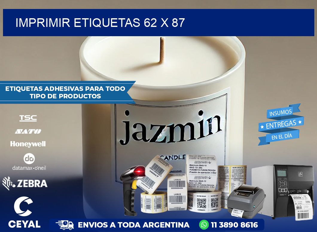 IMPRIMIR ETIQUETAS 62 x 87