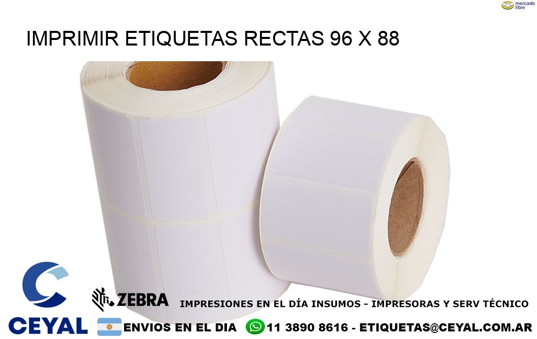 IMPRIMIR ETIQUETAS RECTAS 96 x 88