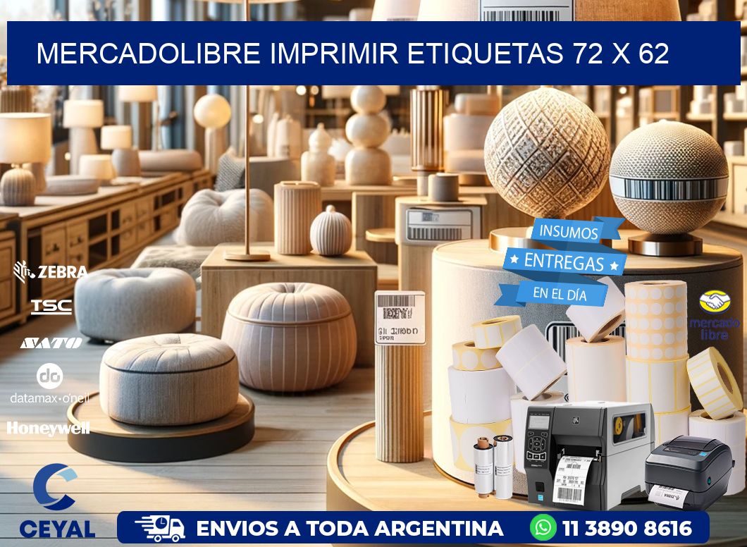 MERCADOLIBRE IMPRIMIR ETIQUETAS 72 x 62