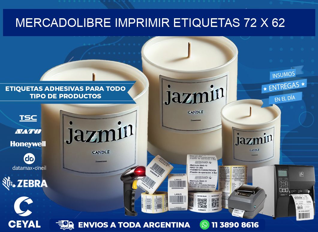 MERCADOLIBRE IMPRIMIR ETIQUETAS 72 x 62