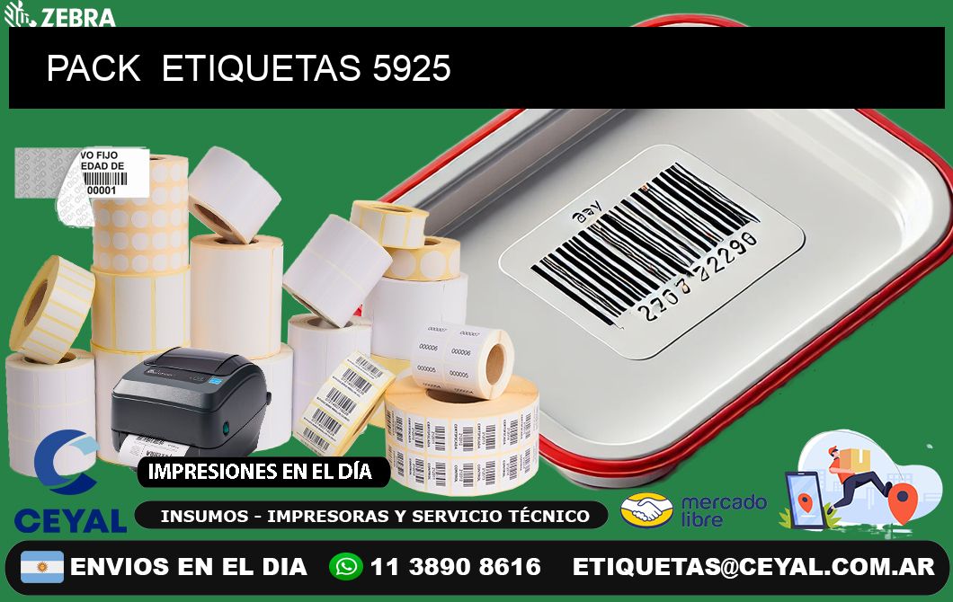 PACK  ETIQUETAS 5925