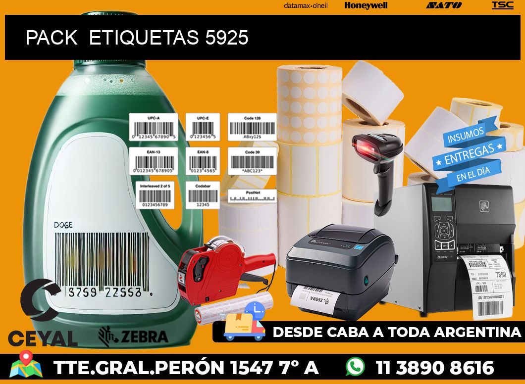 PACK  ETIQUETAS 5925