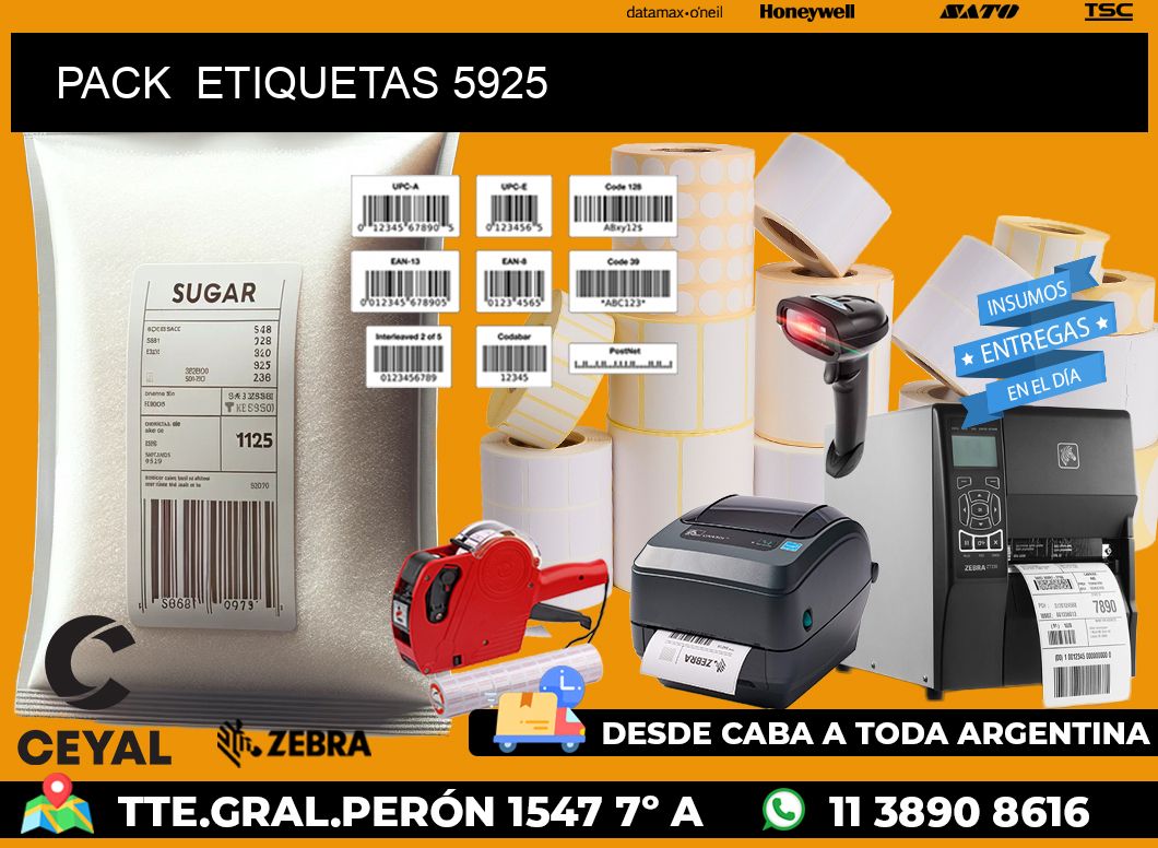 PACK  ETIQUETAS 5925