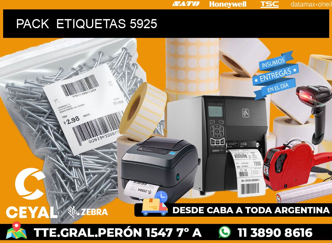 PACK  ETIQUETAS 5925