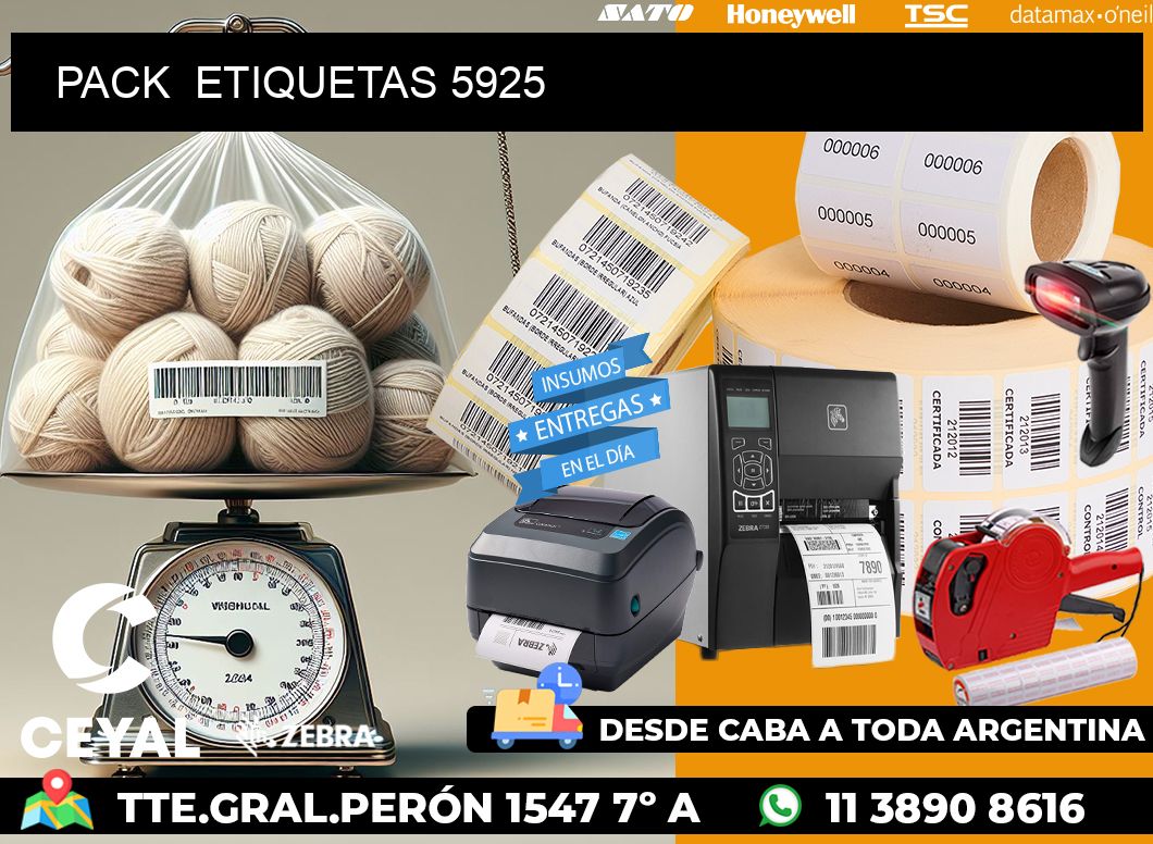 PACK  ETIQUETAS 5925