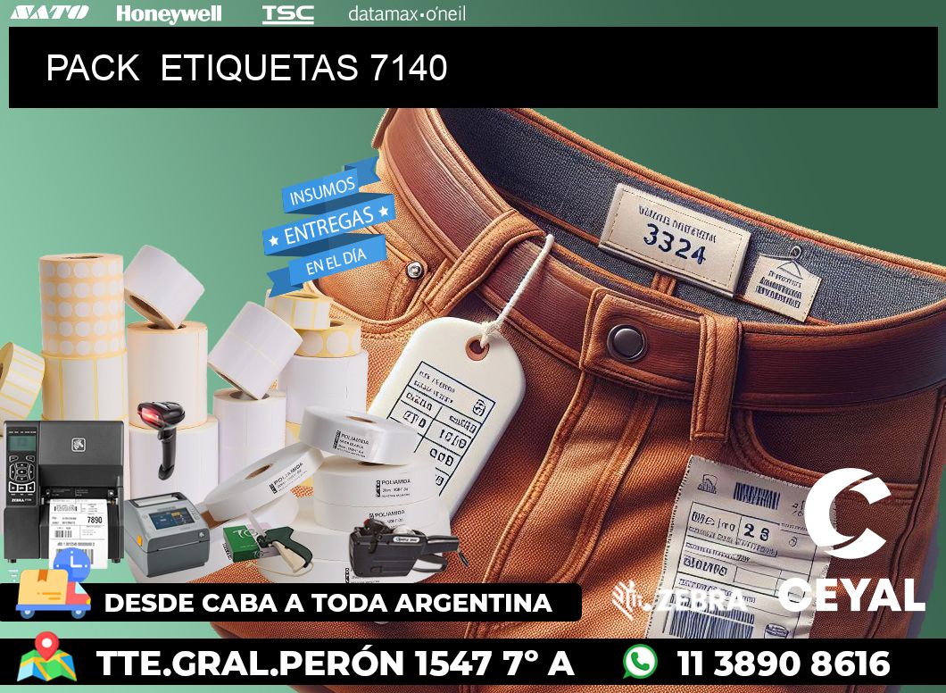 PACK  ETIQUETAS 7140