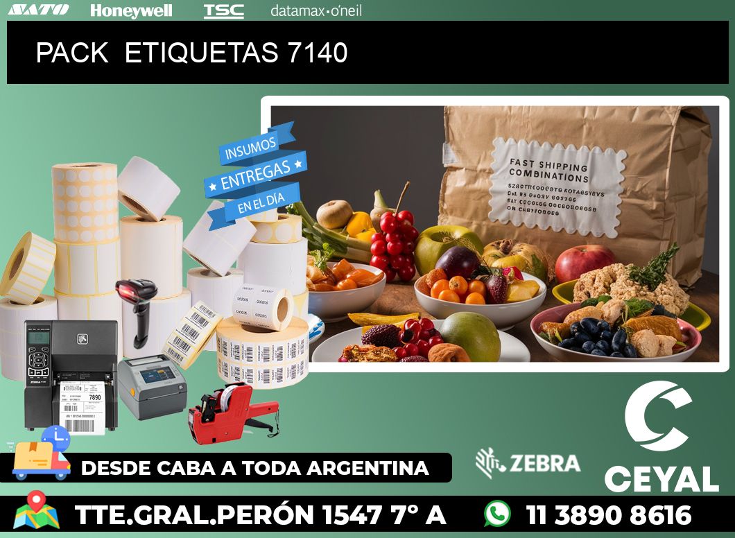 PACK  ETIQUETAS 7140