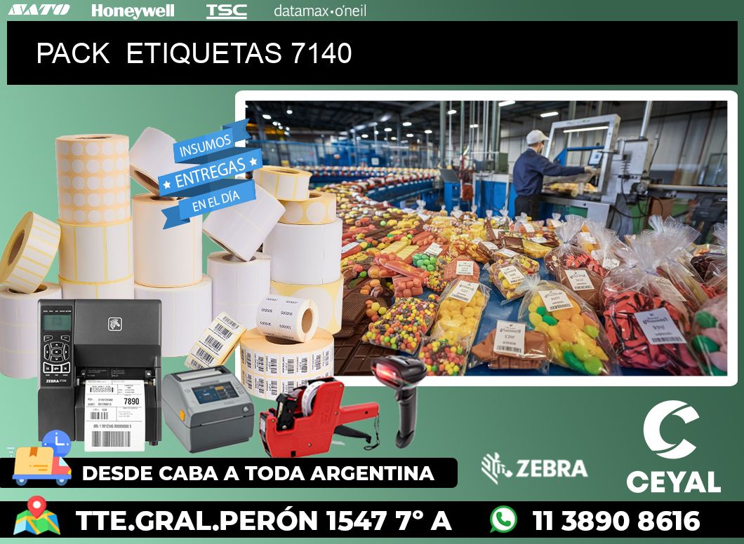 PACK  ETIQUETAS 7140