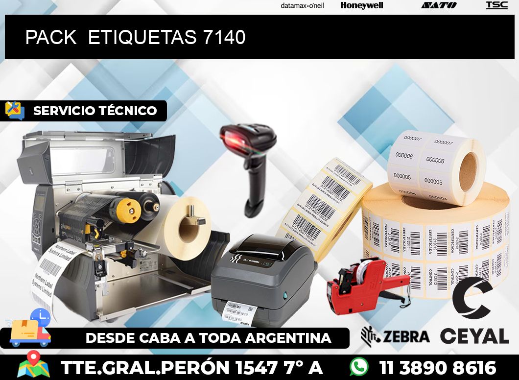 PACK  ETIQUETAS 7140