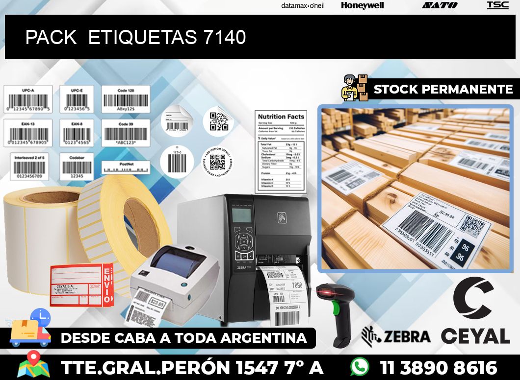 PACK  ETIQUETAS 7140