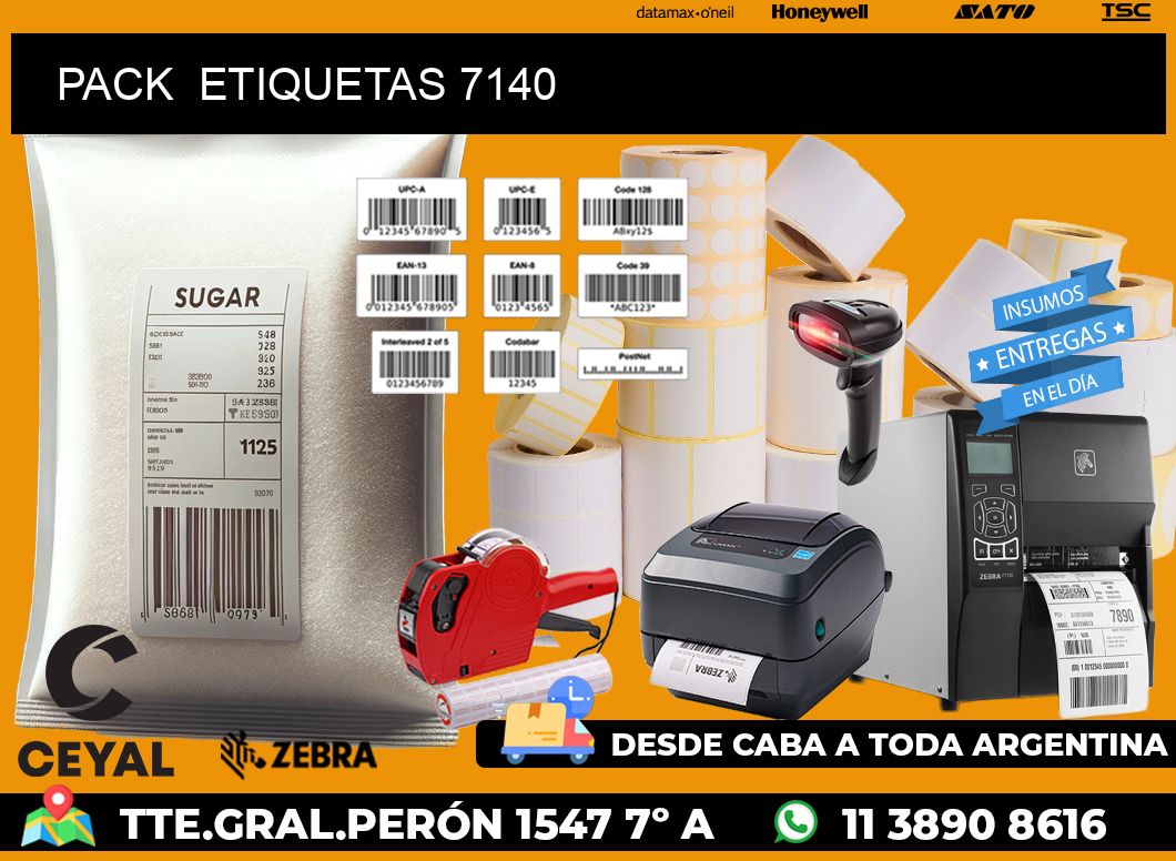 PACK  ETIQUETAS 7140