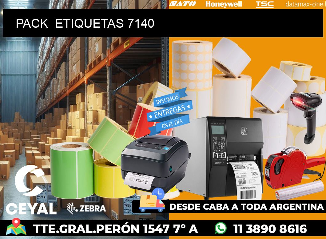 PACK  ETIQUETAS 7140