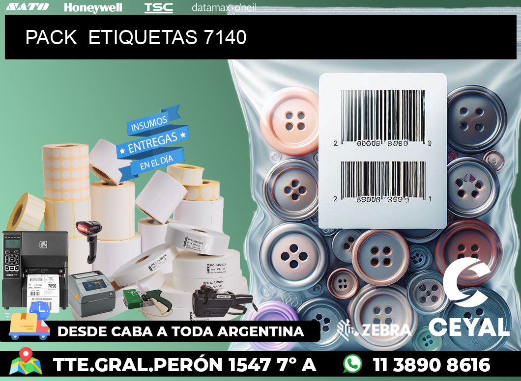 PACK  ETIQUETAS 7140