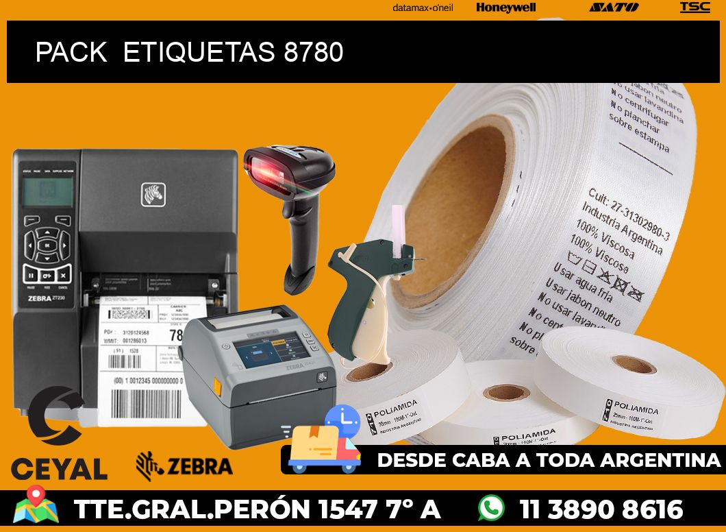 PACK  ETIQUETAS 8780