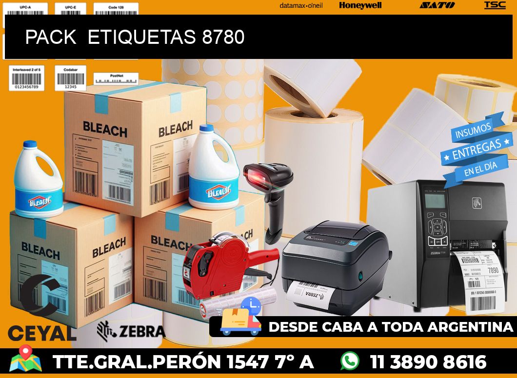 PACK  ETIQUETAS 8780