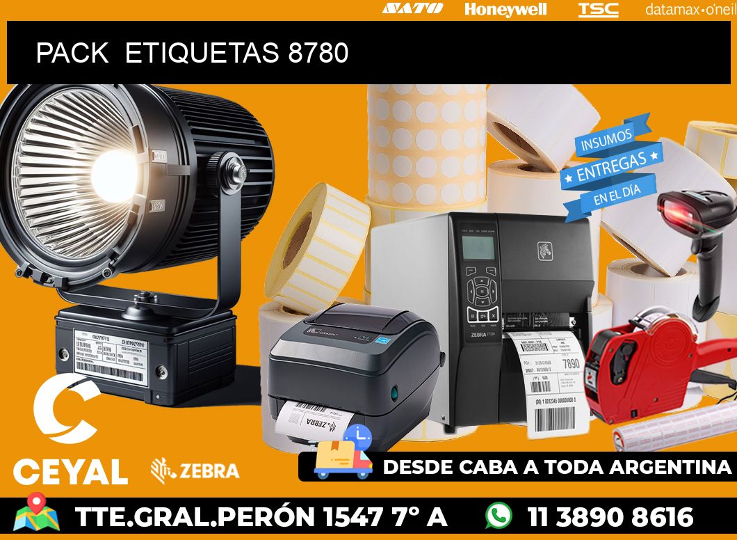 PACK  ETIQUETAS 8780