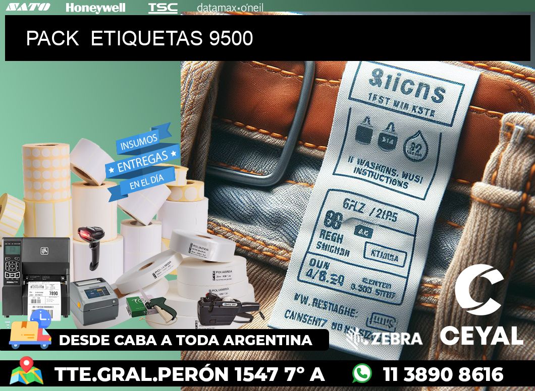 PACK  ETIQUETAS 9500